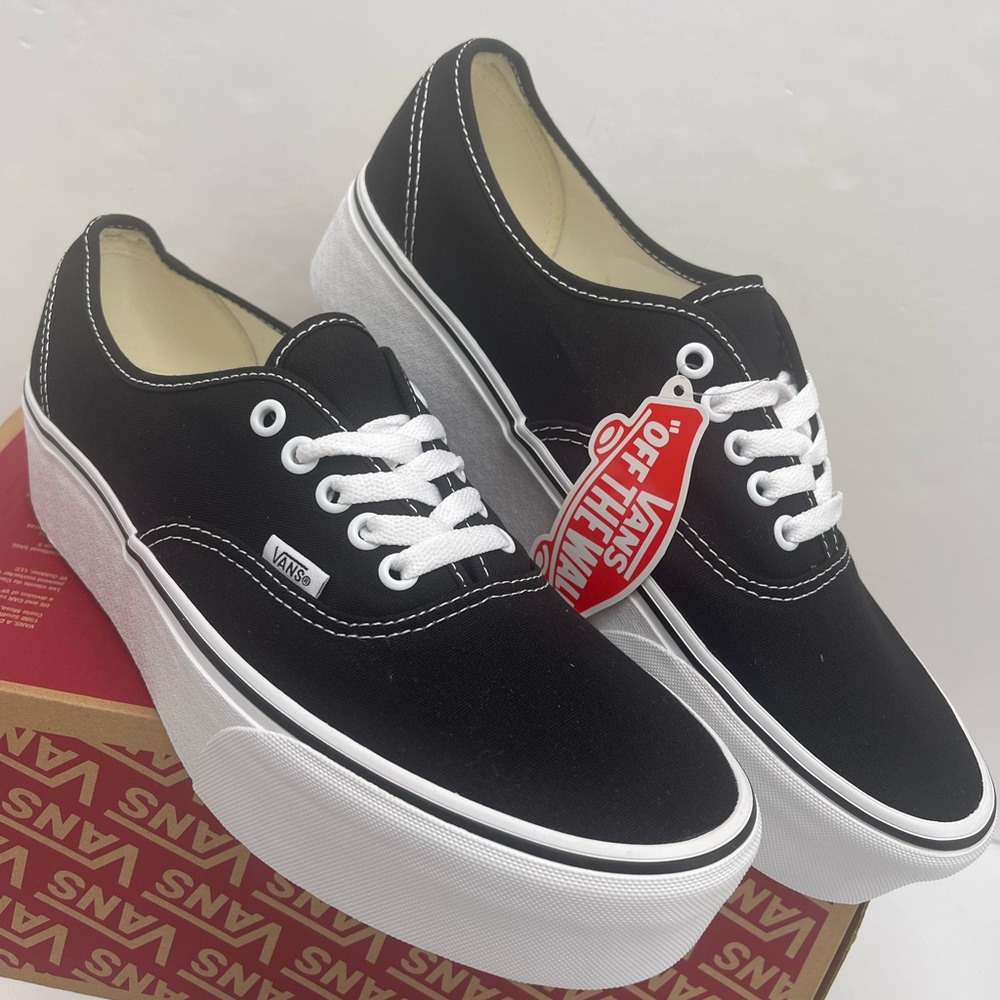 Vans WMNS Authentic Stac
Canvas Black/True White Platform Sneakers 
VN0A5KXXBMX - Picture 10 of 16